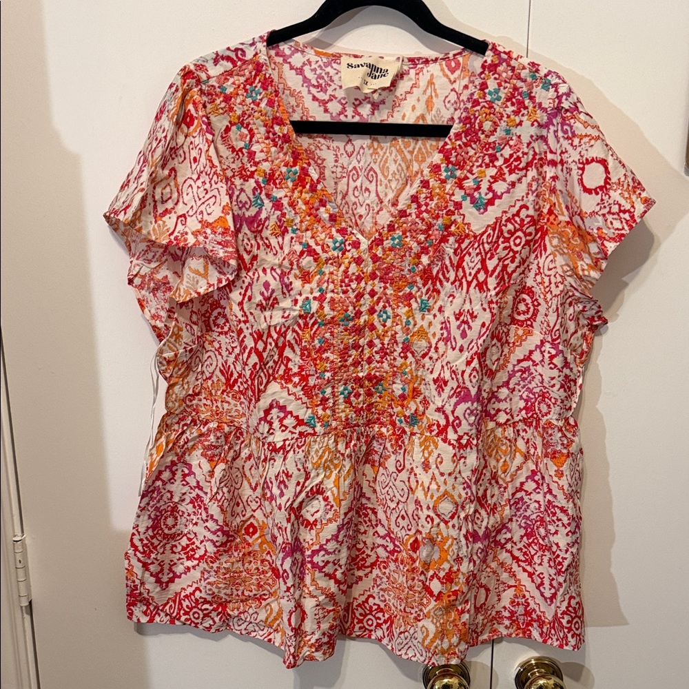 Savanna Jane Vibrant Multicolor Blouse